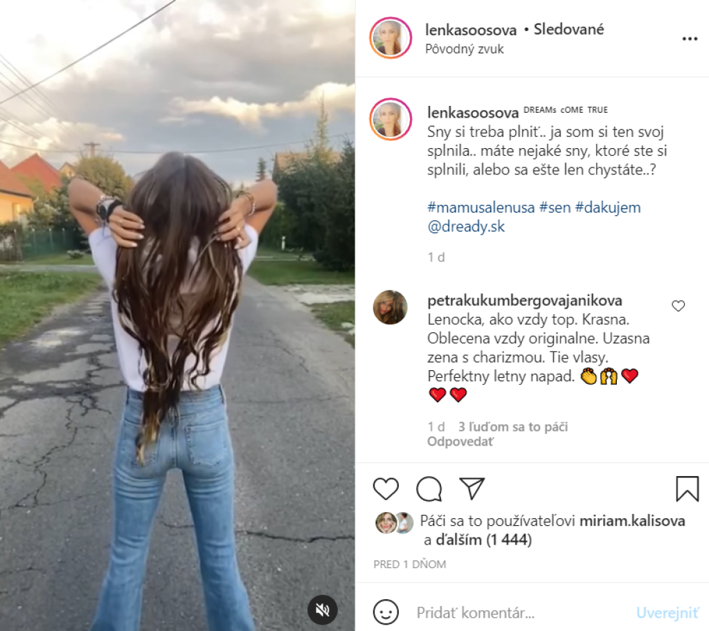 Lenka Šóošová si dala