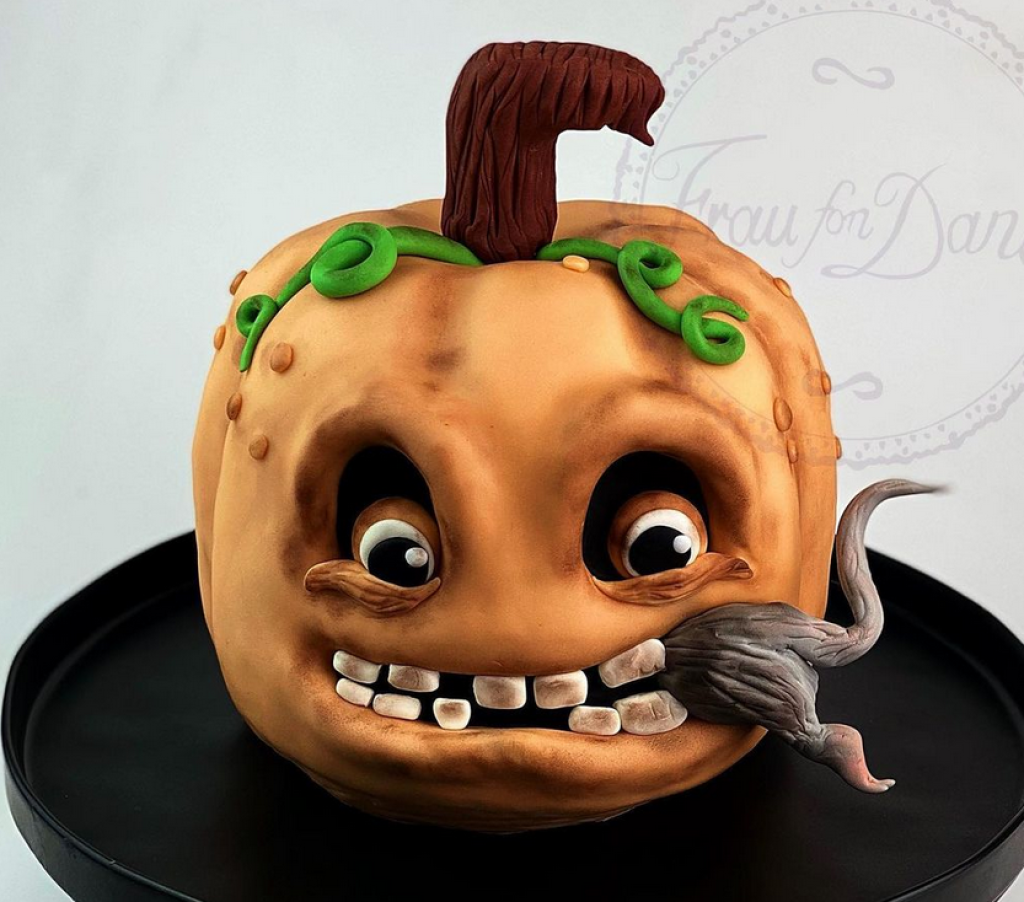 Jedna zlá halloweenská tekvica.