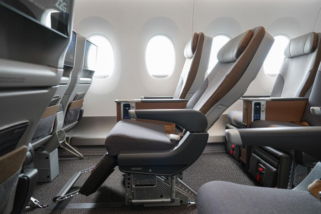 Interiér superluxusného lietadla spoločnosti Starlux Airlines
