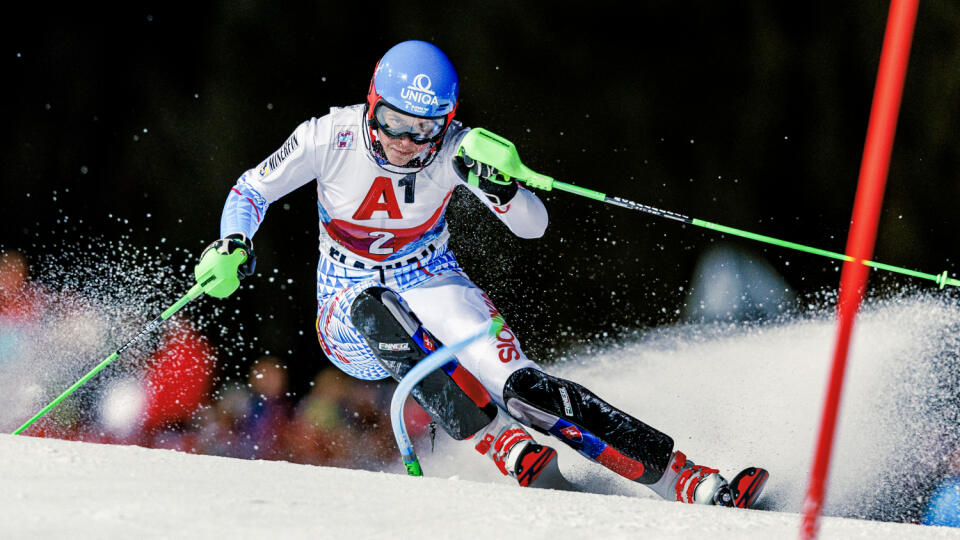 Na snímke Petra Vlhová počas prvého kola slalomu Svetového pohára v alpskom lyžovaní žien v rakúskom Flachau.