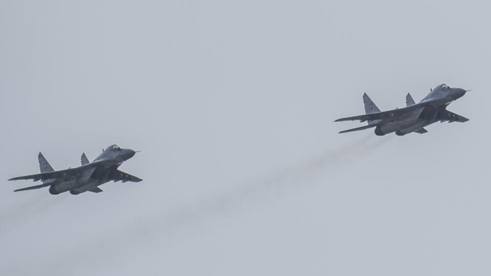 Na snímke rozlúčka so stíhačkami MIG-29 na 11. ročníku Medzinárodných leteckých dní SIAF v priestoroch Leteckej základne Malacky-Kuchyňa v sobotu 27. augusta 2022. FOTO TASR - Jaroslav Novák