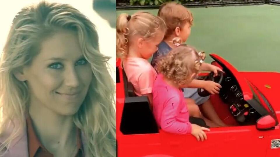 Anna Kournikova showed the children.