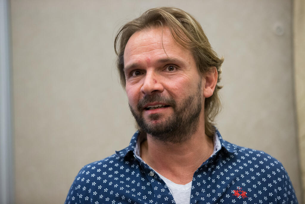Tlačová konferencia zvolaná k uvedeniu ďaľšieho ročníka tanečného festivalu Chorea v Bratislave. Na snímke Ján Ďurovčík.