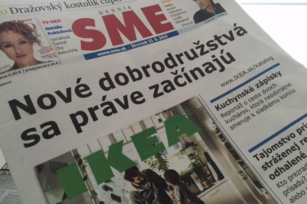 Ikea si kúpila titulku Sme aj Nového Času, promuje nový katalóg