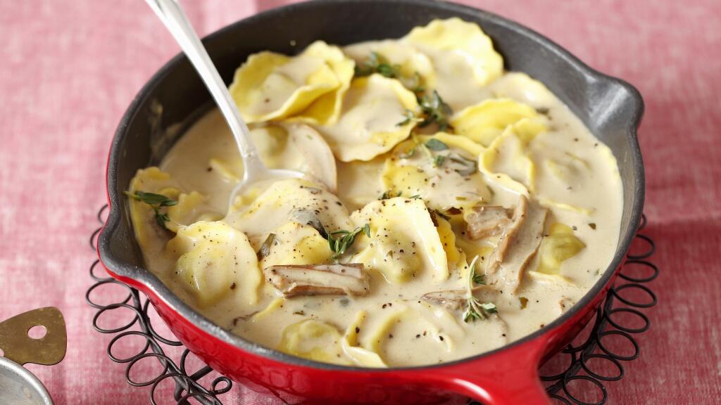 Ravioly s hubovou omáčkou
