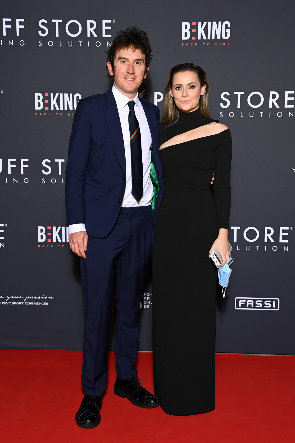 Britský cyklista Geraint Thomas s partnerkou Sarou Elen.