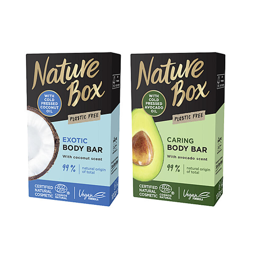 Vegánske mydlo na telo
kokosové a avokádové,
Nature Box, 3,99 €