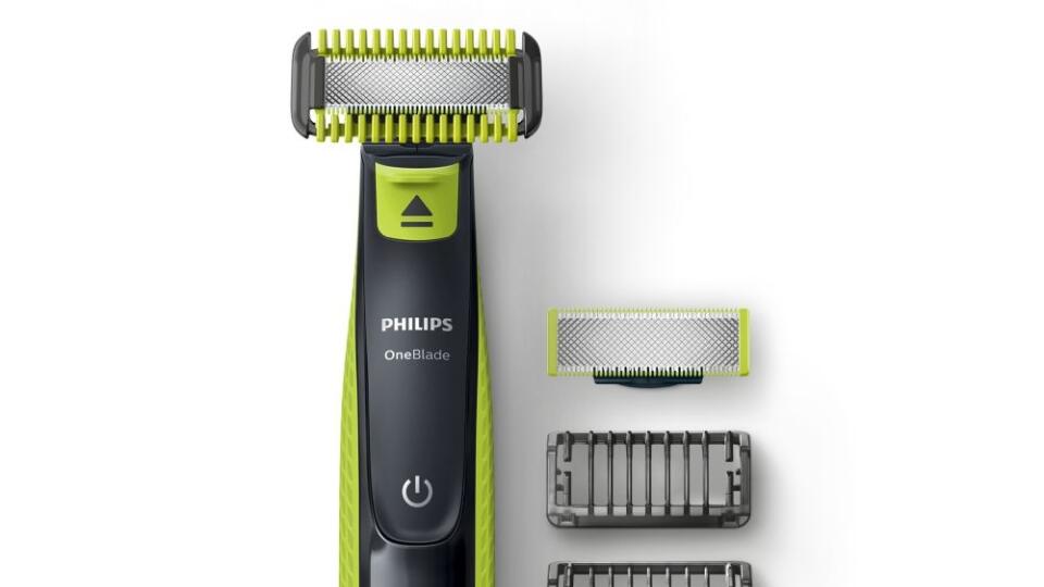 Philops OneBlade prichádza v balení s rôznymi nadstavcami pre dĺžku a bezpečnosť.