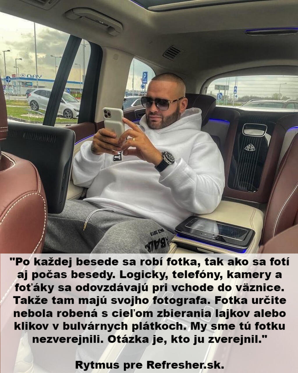 Rytmus prehovoril o návšteve väznice aj o tom, ako fotografia vznikla, pre Refresher.sk.