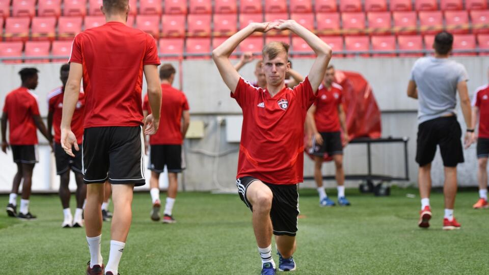 Nový hráč FC Spartak Trnava Mário Mihál počas prvého tréningu v letnej príprave pred začiatkom nového ročníka Fortuna ligy.