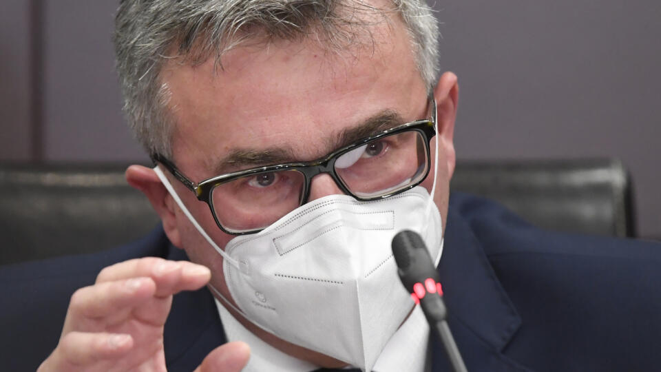 Na snímke predseda Ústavného súdu (ÚS) SR Ivan Fiačan počas tlačovej konferencie po neverejnom zasadnutí pléna ÚS v Košiciach 1. decembra 2021. FOTO TASR - František Iván