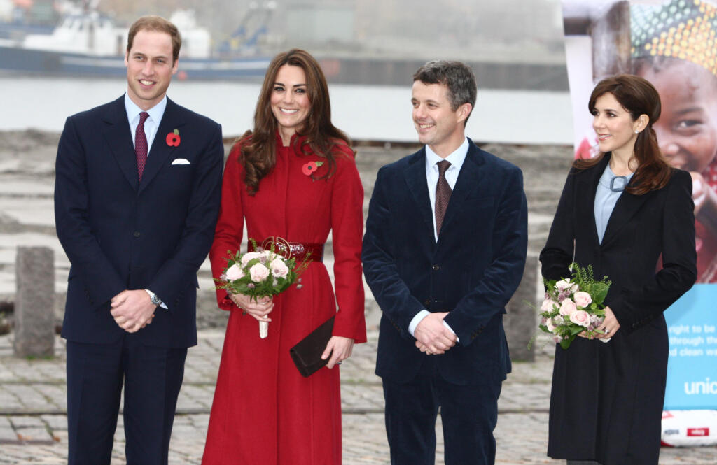 Princ William a vojvodkyňa Kate Middleton na návšteve u princa Frederika v Dánsku v roku 2011.