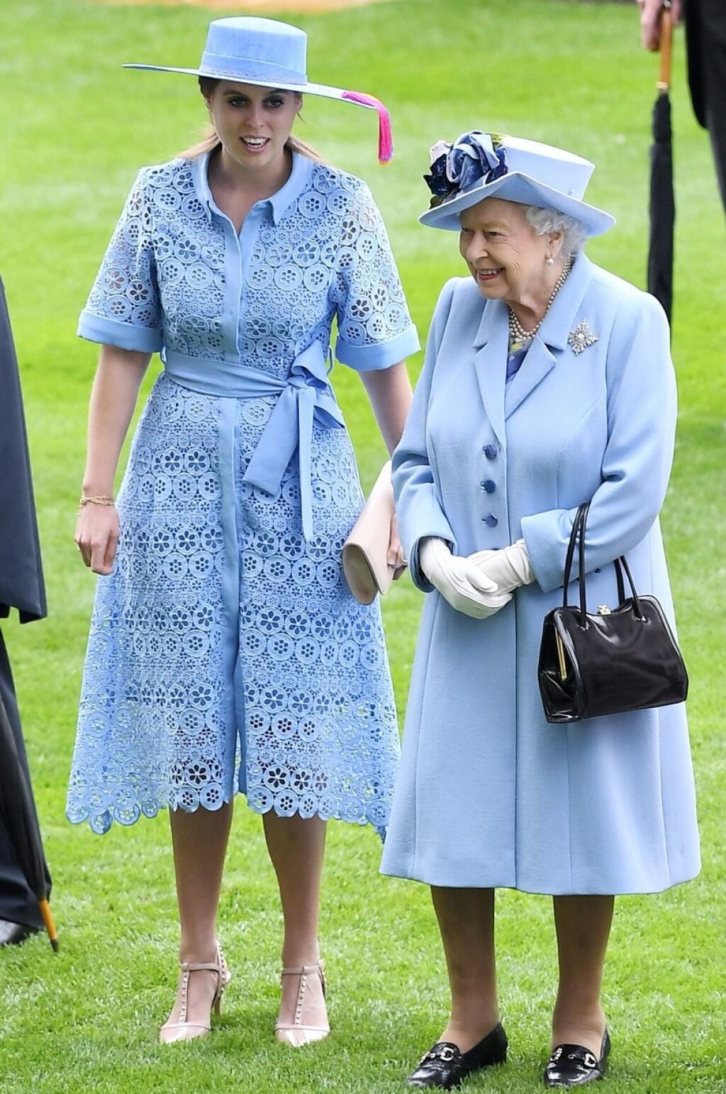 Princezná Eugenie a kráľovná Alžbeta v Ascote 18. júna 2019.