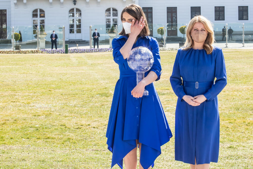 Petru Vlhovú po životnej sezóne prijala prezidentka Zuzana Čaputová.