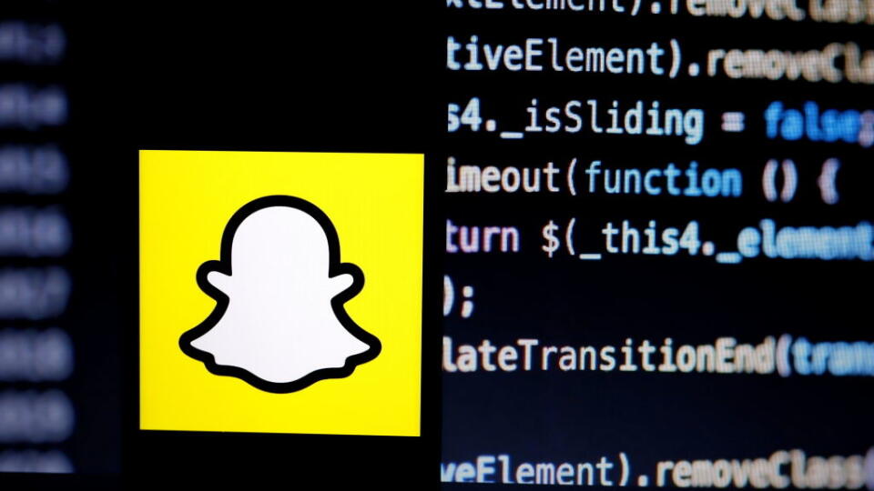 In this photo illustration a Snapchat Logo seen displayed on
