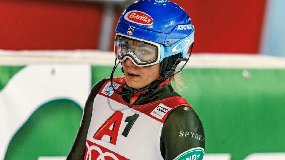 Na snímke Mikaela Shiffrin v cieli druhého kola slalomu Svetového pohára v alpskom lyžovaní žien v rakúskom Flachau.
