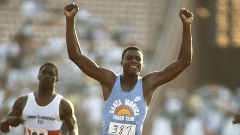 Emmit King (vľavo) štartoval aj na olympijských hrách v Los Angeles 1984.