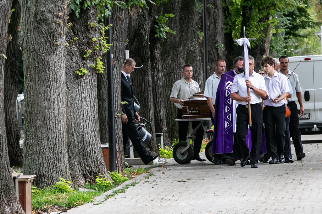 Pohreb manželky bývalého slovenského hokejistu Miroslava Ďuráka Daniely.