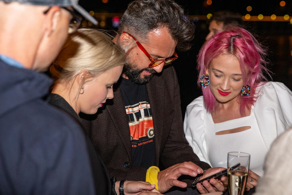 25. “ MEDIA PARTY ” TV Markíza sa uskutočnila na lodi Sundeck na Tyšrovom Nábreží v Bratislave. Na snímke je Marián Čekovský a Tereza Mašková.