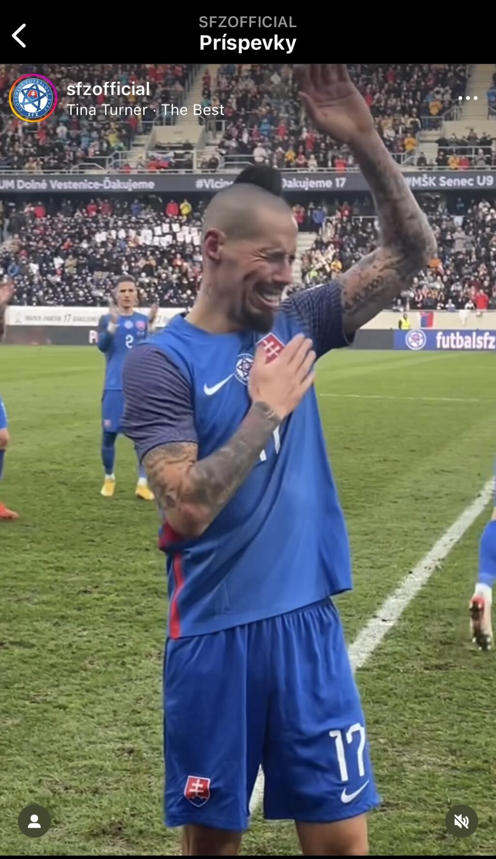 Našej legende sa na Instagrame poďakoval aj náš futbalový zväz.