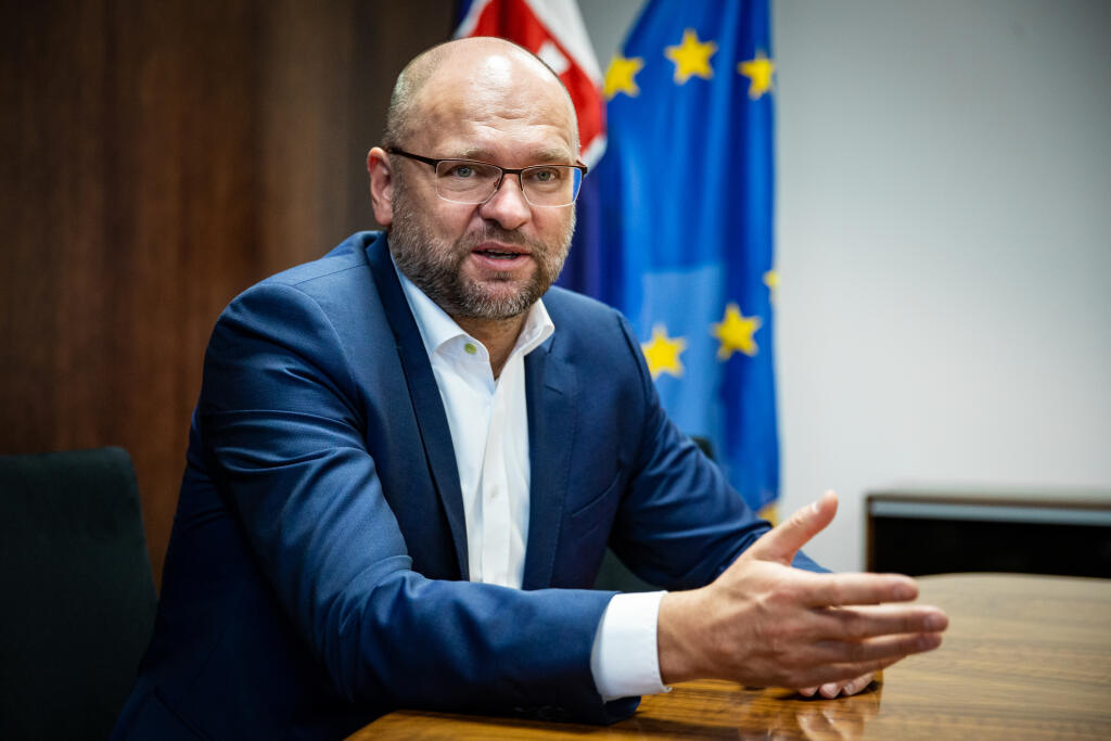Richard Sulík pri rozhovore v Bratislave.