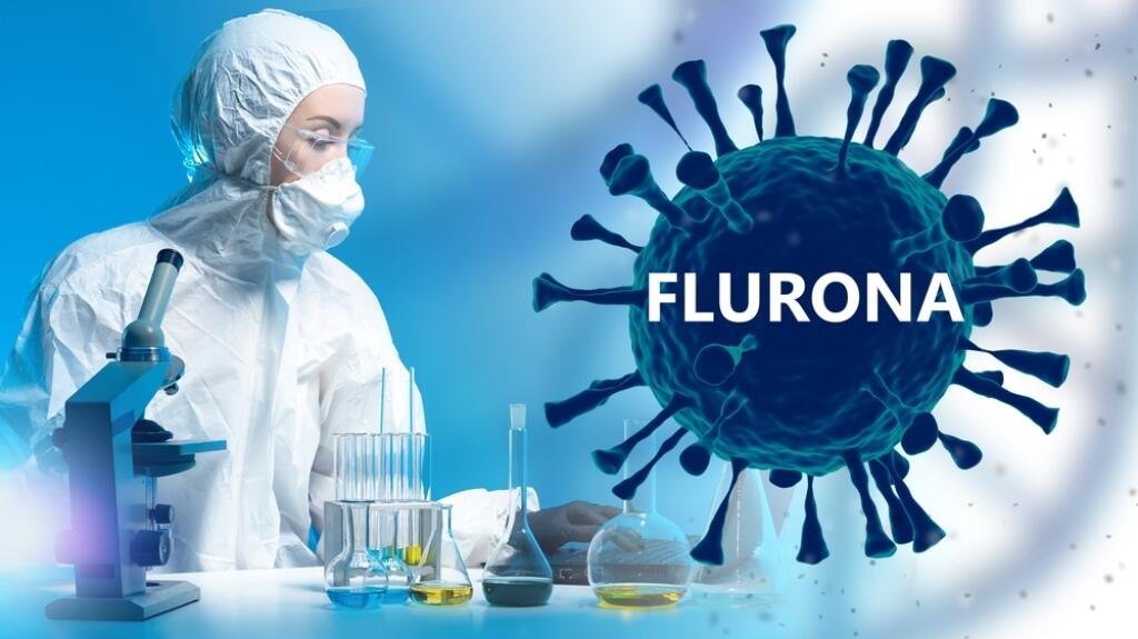 Flurona,Covid-19,Variant,Coronavirus.,Woman,Is,Researching,Sars-cov-2.,New,Mutation
