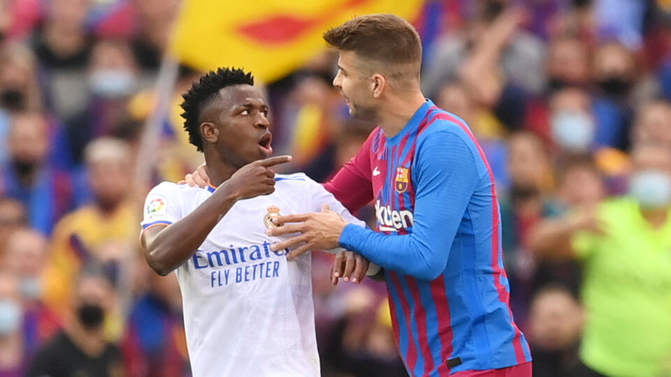 Vinicius počas El Clasica proti Barcelone.