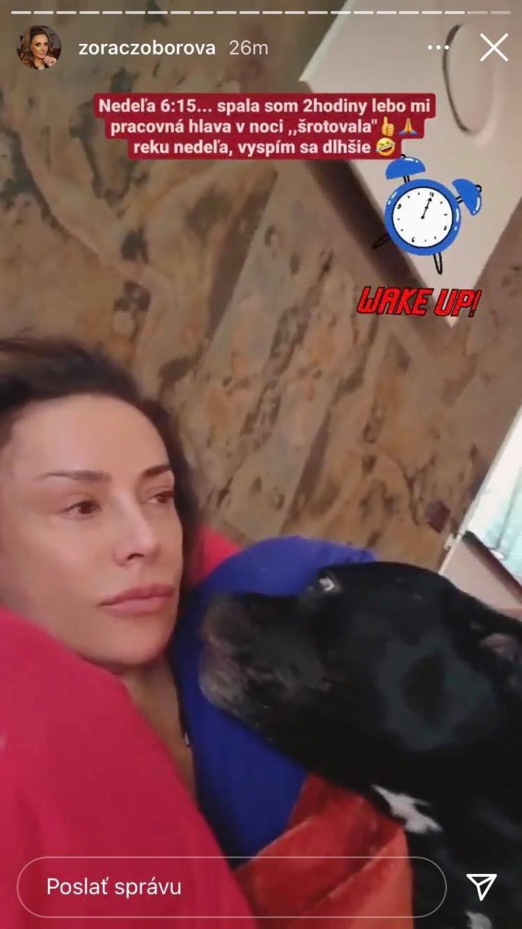 Zora Czoborová bez mejkapu.