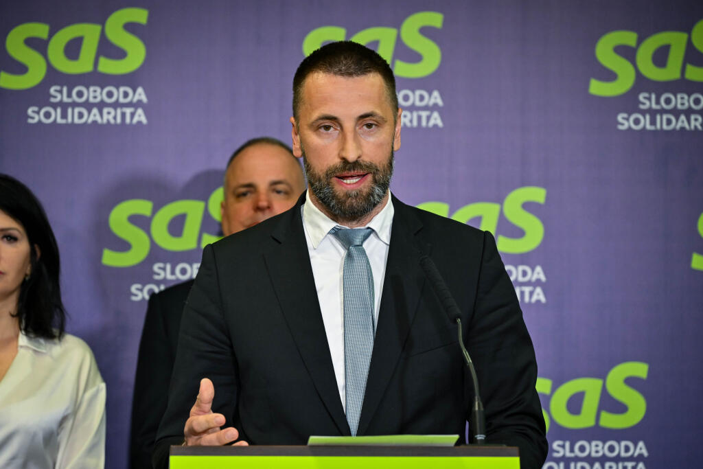 Tlačová konferencia strany Sloboda a Solidarita