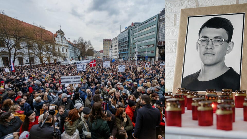 Protesty Za slušné Slovensko po vražde Jána Kuciaka.