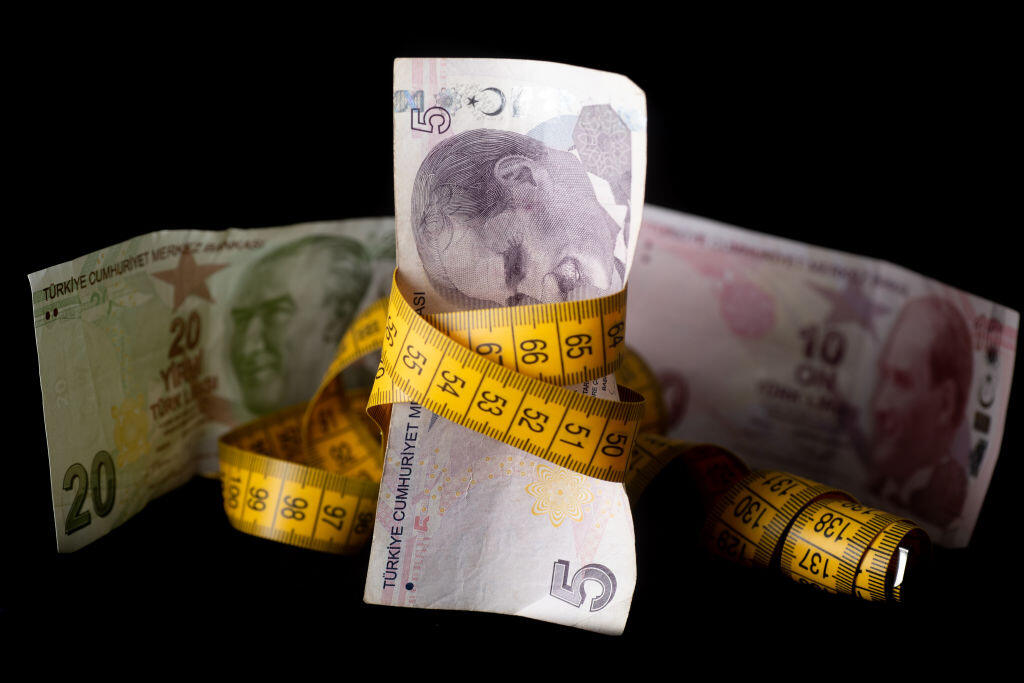 Banknotes Illustration Of Turkish Lira
