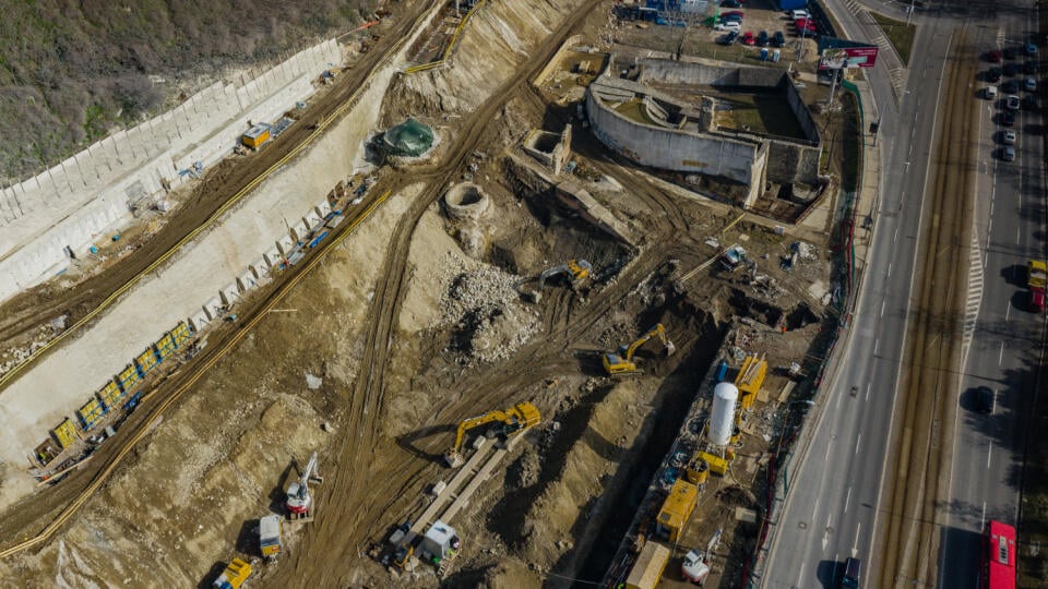 Na leteckej snímke developerský projekt Vydrica v Bratislave.