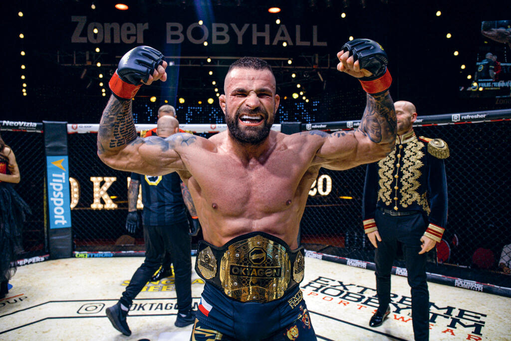 Vťmola zŪskal titulovż opasok do 84 kg na turnaji Oktagon 20
