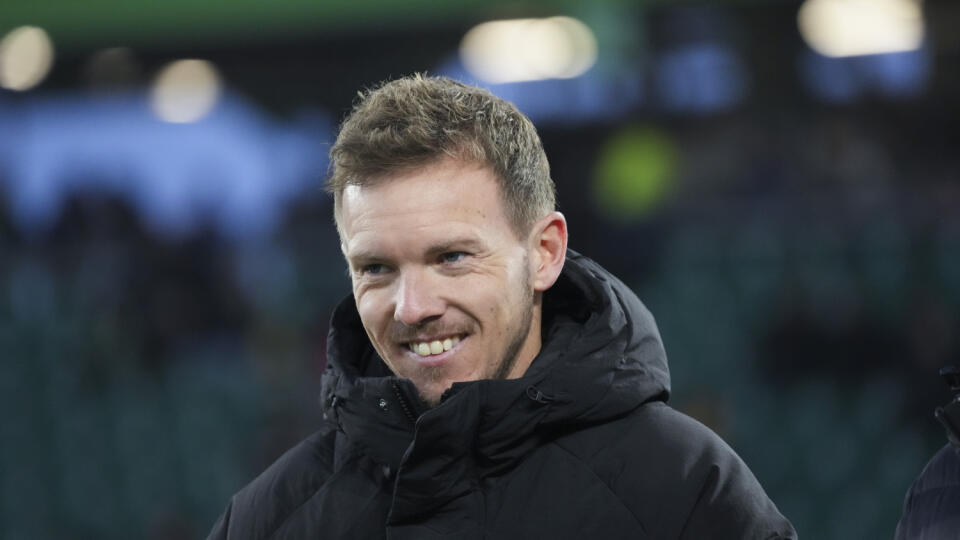 EBE 29 Wolfsburg - Na snímke tréner Bayernu Mníchov Julian Nagelsmann prichádza na zápas 19. kola nemeckej Bundesligy vo futbale VfL Wolfsburg - Bayern Mníchov v nedeľu 5. februára 2023. FOTO TASR/AP
Bayern's head coach Julian Nagelsmann reacts prior to the German Bundesliga soccer match between VfL Wolfsburg and FC Bayern Munich in Wolfsburg, Germany, Sunday, Feb. 5, 2023. (AP Photo/Michael Sohn)