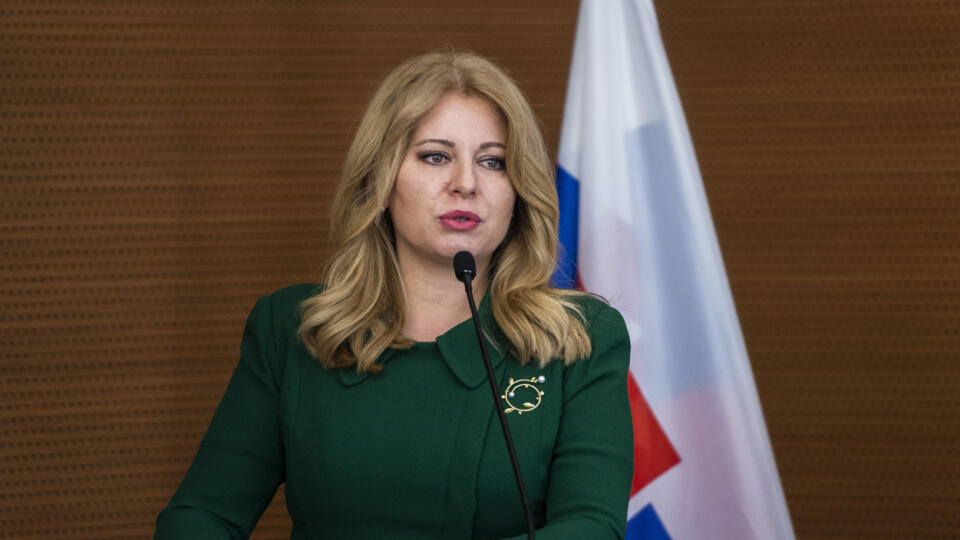 Na snímke prezidentka SR Zuzana Čaputová počas otvorenia podnikateľského fóra B2B v Ríme 21. apríla 2022. FOTO TASR - Jaroslav Novák