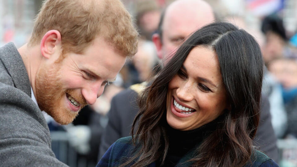 EDINBURGH, SCOTLAND - FEBRUARY 13: Prince Harry and Meghan Markle visit Edinburgh Castle on February 13, 2018 in Edinburgh, Scotland. (Photo by Chris Jackson/Getty Images)