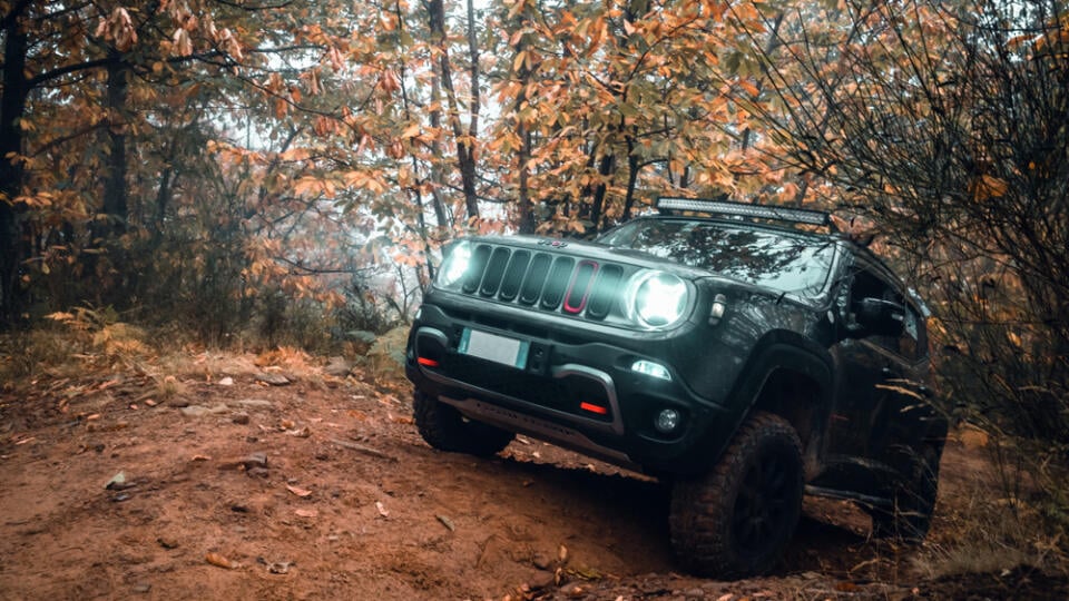 Tuscany,,Italy,-,October,2018:,Jeep,Renegade