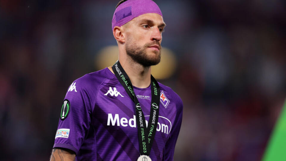 Cristiano Biraghi po konci nešťastného finále EKL s West Hamom.