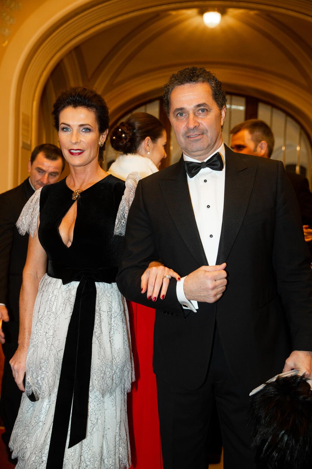 Československý ples v Obecním dome v centre Prahy. Na snímke Martin Dejdar s manželkou Danielou.