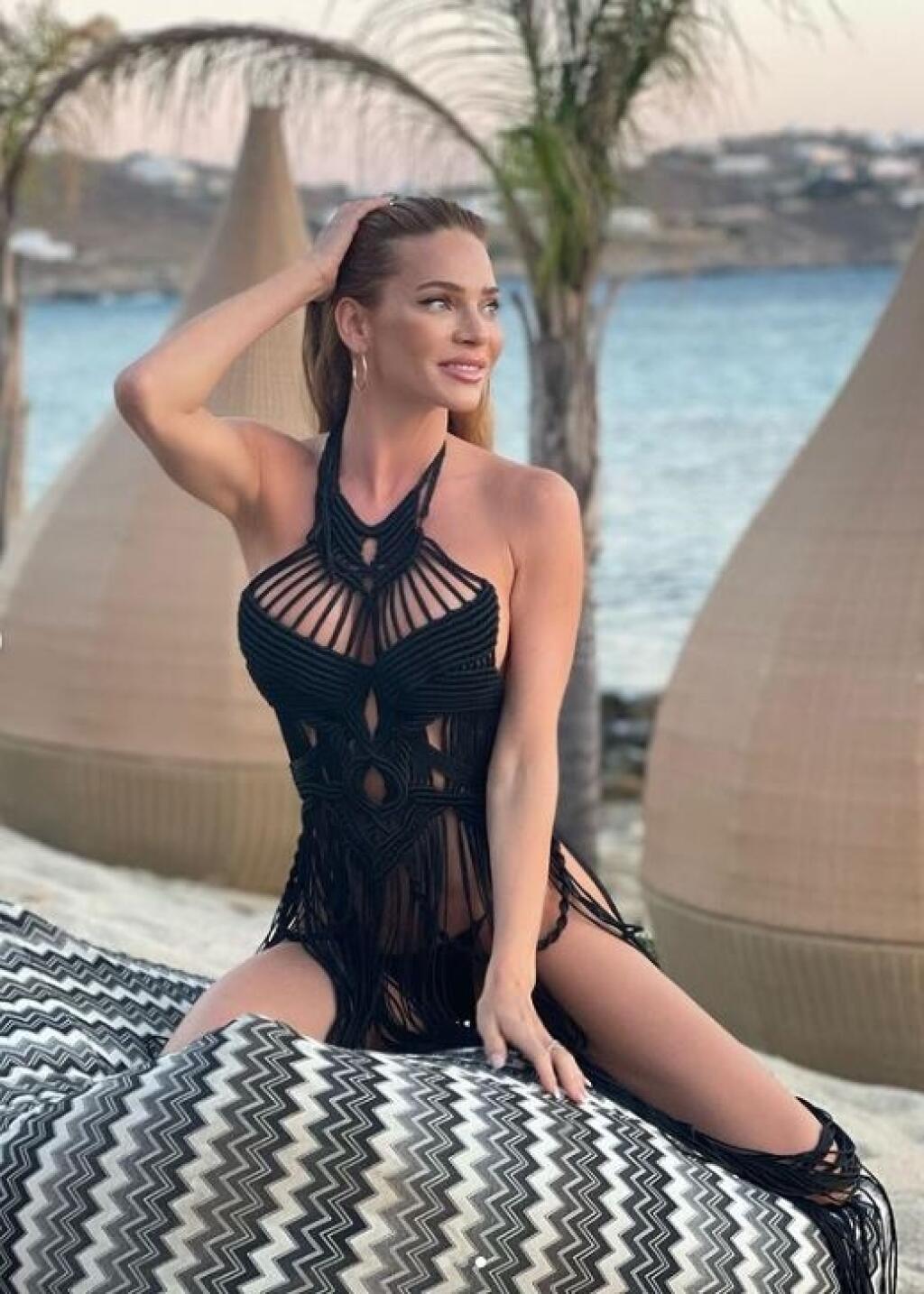 Andrea Verešová v naozaj originálnom plážovom úbore.