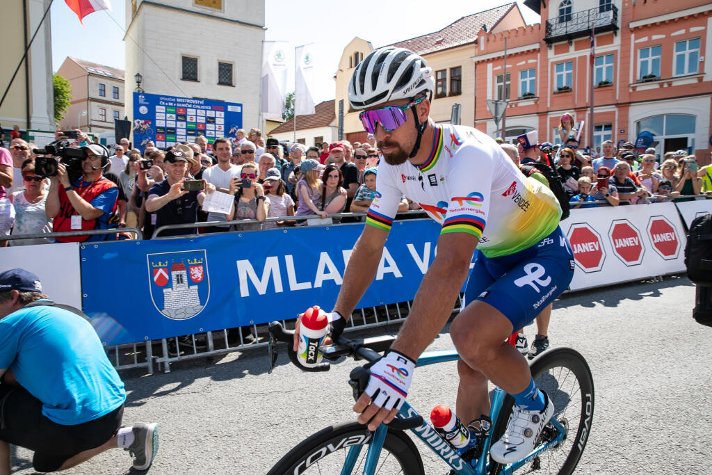 Spoločné Majstrovstvá Slovenska a Česka v cestnej cyklistike. Na snímke je Peter Sagan.