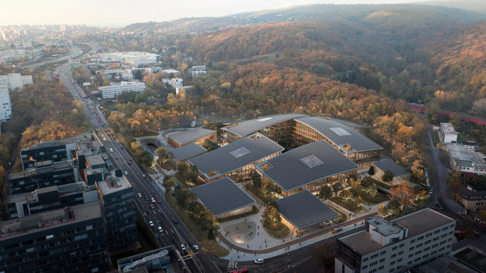 Vizualizácia Eset Campus na bratislavskej Patrónke.