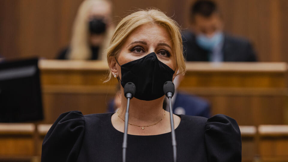 Prezidentka Slovenskej republiky Zuzana Čaputová vystúpila v Národnej rade Slovenskej republiky so Správou o stave republiky. Na snímke Prezidentka Slovenskej republiky Zuzana Čaputová.