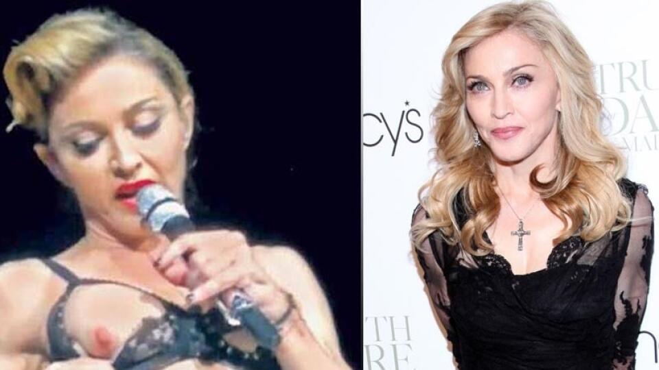 Kuk!: Madonna
kontroluje, či
je všetko na
svojom mieste.
