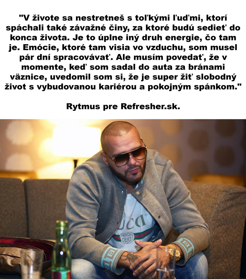 Rytmus prehovoril o návšteve väznice aj o tom, ako fotografia vznikla, pre Refresher.sk.