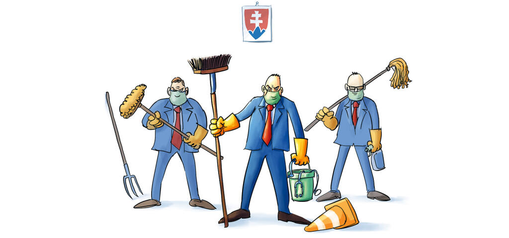 upratovaci, ilustracia