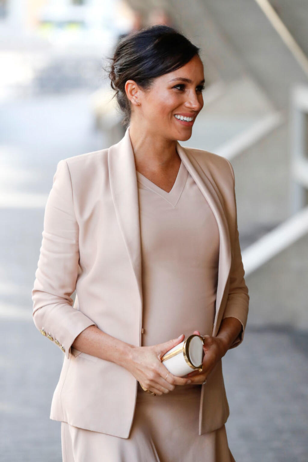 LONDON, ENGLAND - JANUARY 30: Meghan, Duchess of Sussex arrives at The National Theatre on January 30, 2019 in London, England. Earlier this month The Duchess was announced as Patron of the National Theatre, one of two Patronages passed on by Her Majesty The Queen. (Photo by Chris Jackson/Getty Images)