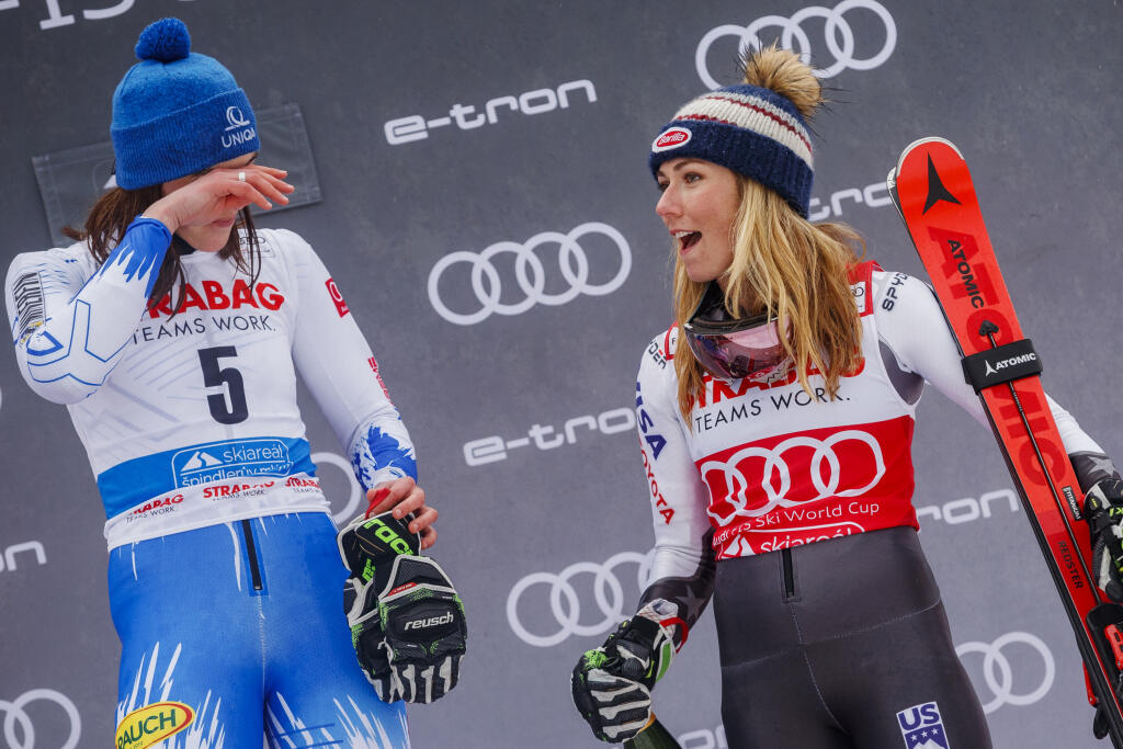 Petra Vlhová a Mikaela Shiffrinová.