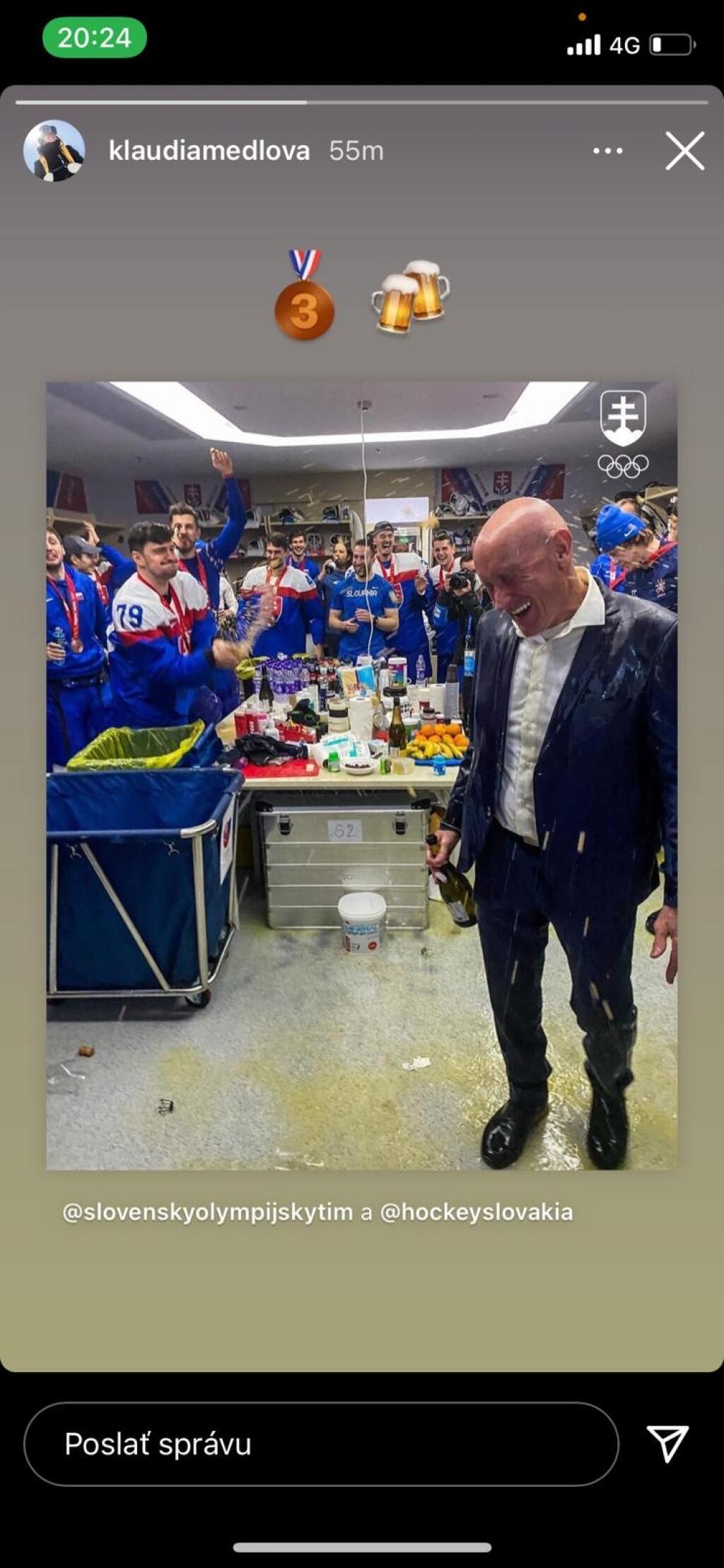 Naša snoubordistka Klaudia Medlová bola dokonca v kabíne našich chlapcov.