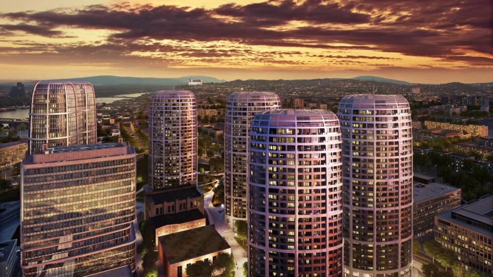 Sky Park - nová vizualizácia so štvrtou obytnou vežou